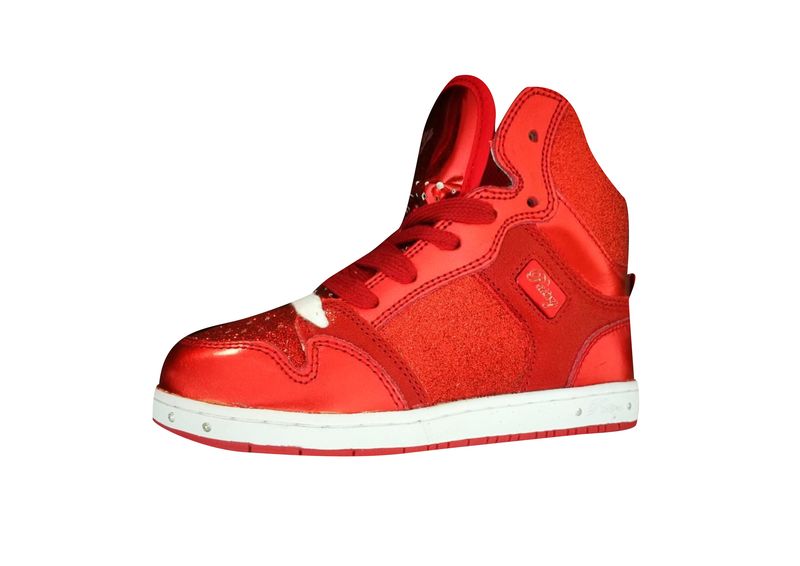 Pastry Pop Tart Red Glitter Hi-Top Dance Sneakers