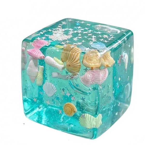3PCS Squeeze Ice Cube Marine Style Shells,Soft Slow Rise Stress Relief Toys