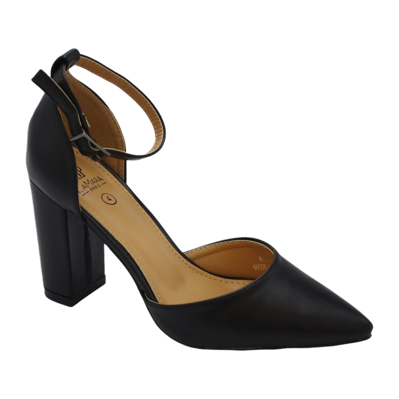 Missy Open Waist Pointy On Block 8.5cm Heel PU Black Shop Today. Get it Tomorrow takealot