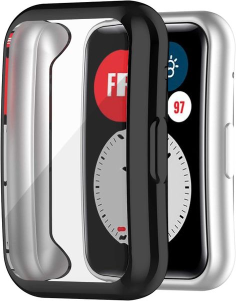 Full Coverage, Bumper, TPU Protective Case Compatible with Huawei Watch Fit
