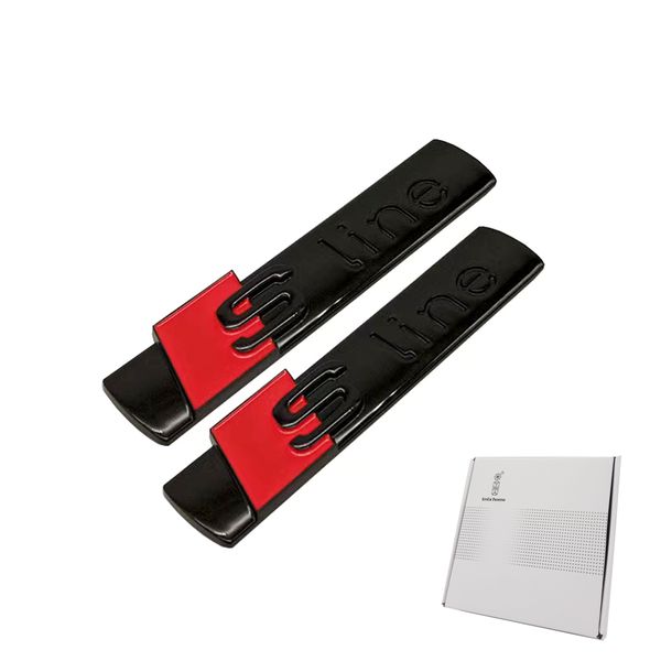 Audi S-Line Badge Set - Glossy Black (AD-SLINE-BADGE-GBK)
