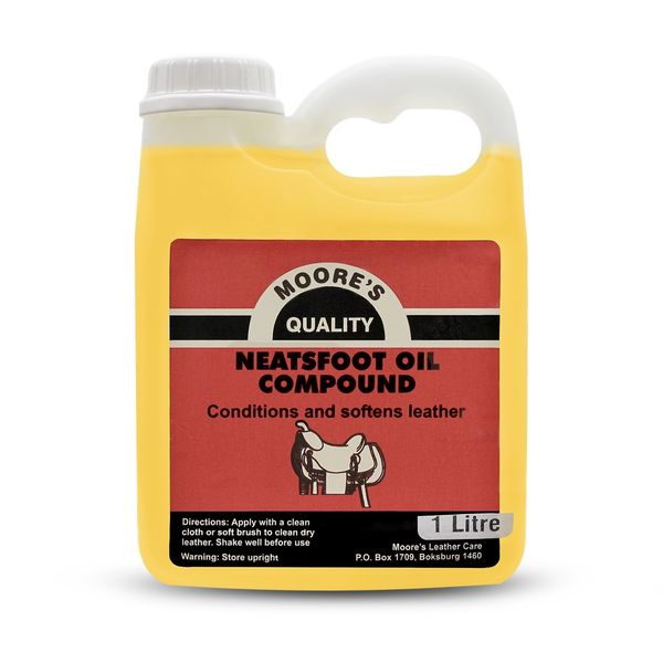 1lt -Moore's Neatsfoot Compound Oil For All Leather Care and Treatment