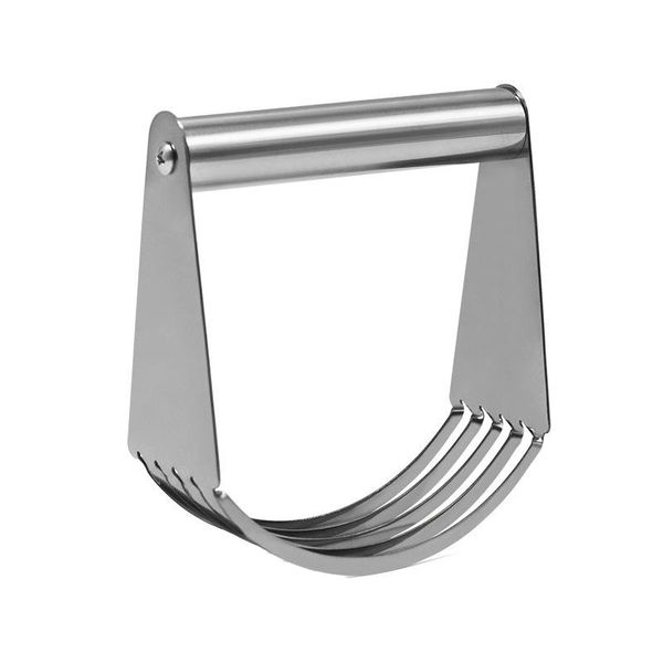Multipurpose Hand Grip Stainless Steel Dough Pastry Mixer - Silver