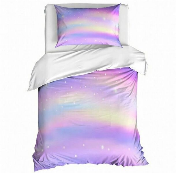 Purple Rainbow Galaxy Single Duvet Cover Set