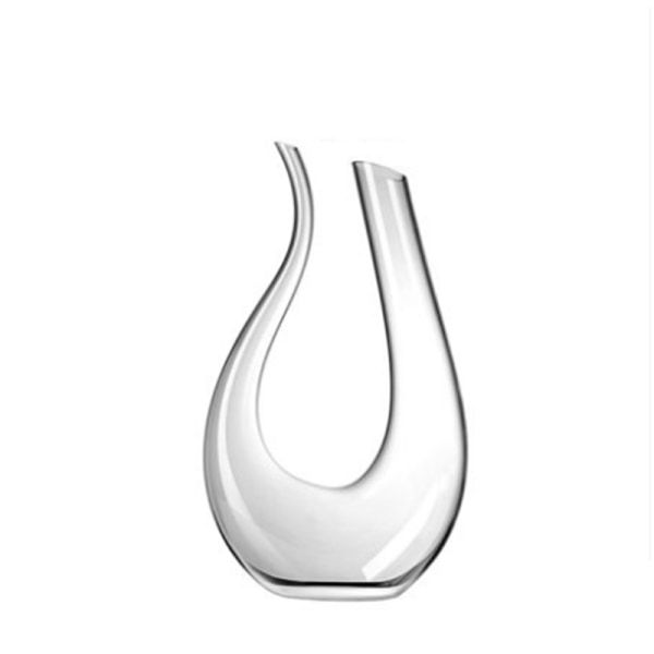 Optic Luxurious Crystal Glass U-shaped Horn Wine Decanter