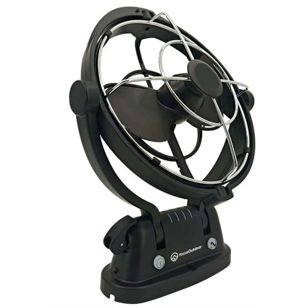 FocusOutdoor 12V 360 Degree Omnidirectional 4 Speed Caravan Fan &amp; Remote