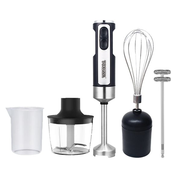 TOKIWA 400W Hand Blender, 5-in-1 Immersion Blender with Turbo Boost