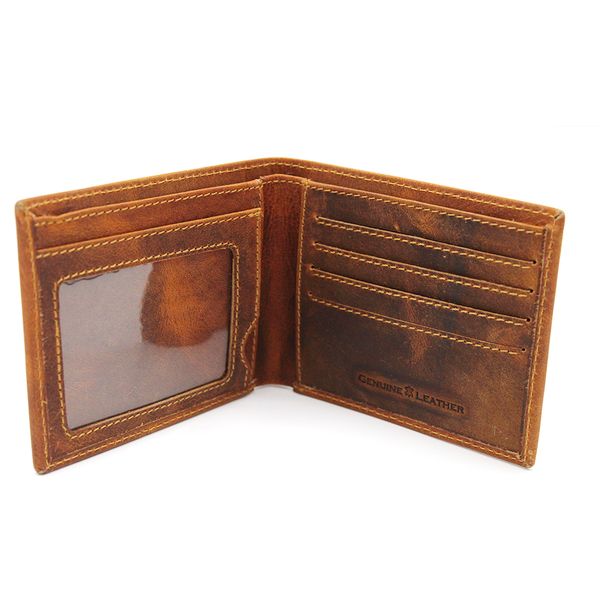 Minx Genuine Leather Mens Rustic Brown wallet