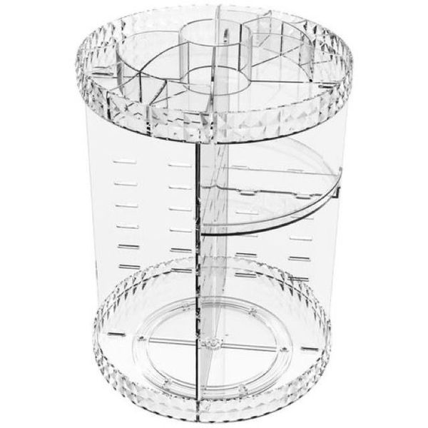 See Through 360 Degree Rotating Cosmetic Storage Box Makeup Organizer