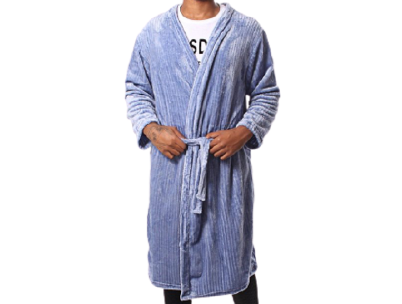 Men's Bathrobe - Morning Gown - Blue