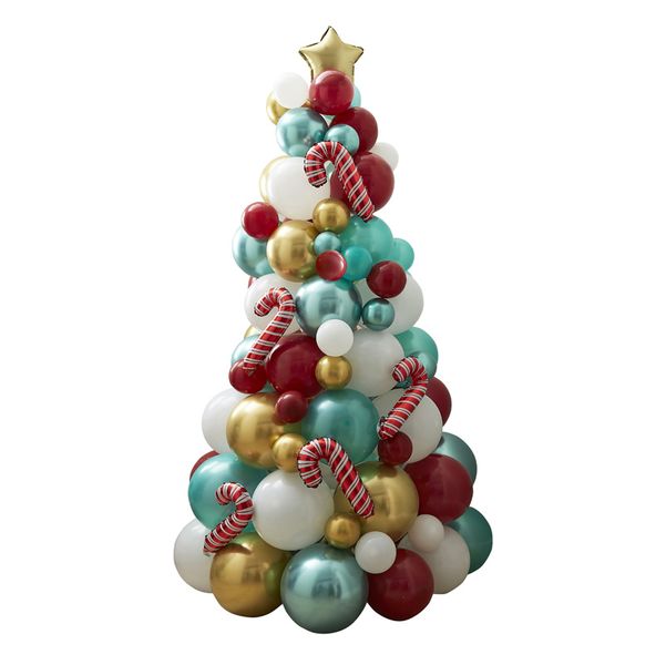Merry Everything -Novelty Candy Cane Balloon Christmas tree