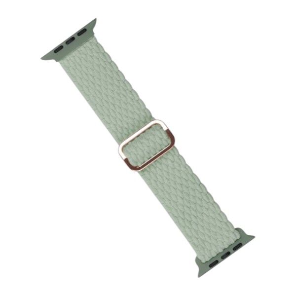 Adjustable Elastic Braided Smartwatch Strap - Sage Green - 38/40/41m