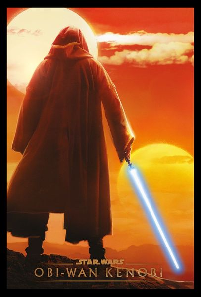 Star Wars Kenobi Twin Suns Poster With Black Fra image
