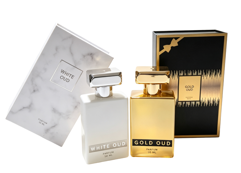 White Oud and Gold Oud Combo -- Long-Lasting 8h +