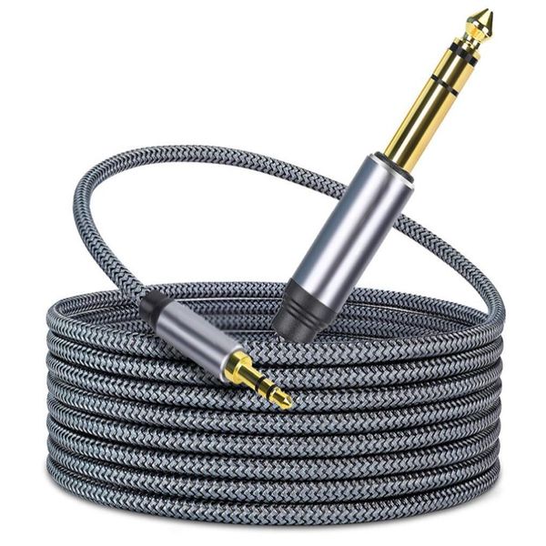 3.5mm to 6.35mm Stereo Audio Cable for Guitar, Home Theater Devices