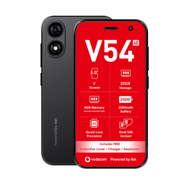 Vodacom V54 4G 32GB Vodacom Network Locked - Black