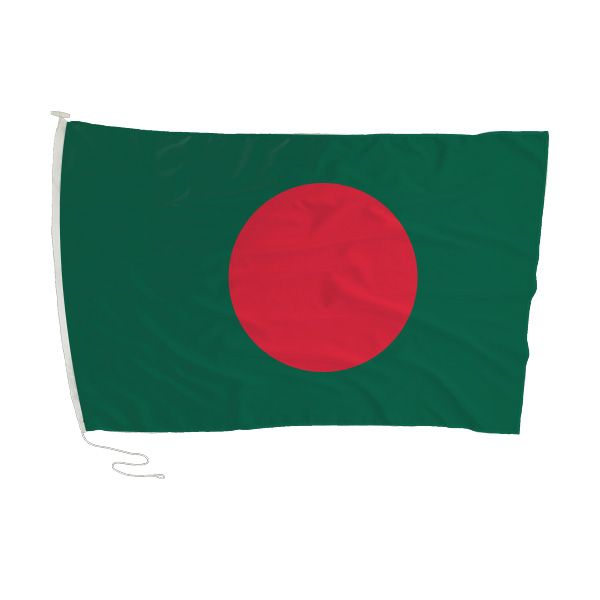 Bangladesh Flag with Rope and Toggle - 180 x 120cm