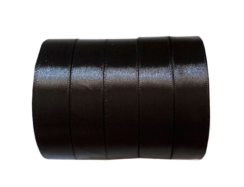 Sating Ribbon - Black - 20mm Width - 110meters - Wrapping Bows