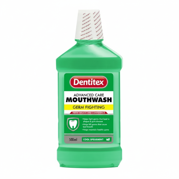 Dentitex Mouthwash 500ml - Cool Spearmint, Antibacterial Oral Care
