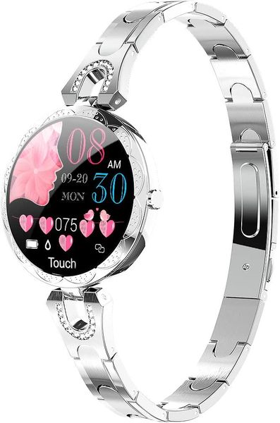 Smart Watch for Women Fitness Tracker With Heart Rate Blood Pressure Silver