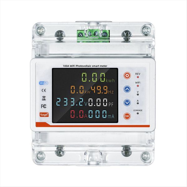 Tuya Wifi Single Phase 4P Intelligent Circuit Breaker Compatible with None