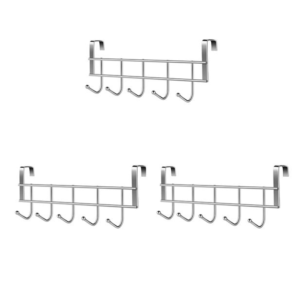 Over The Door 5 Hooks Organizer Rack Clothes Coat Hat Towel Hanger
