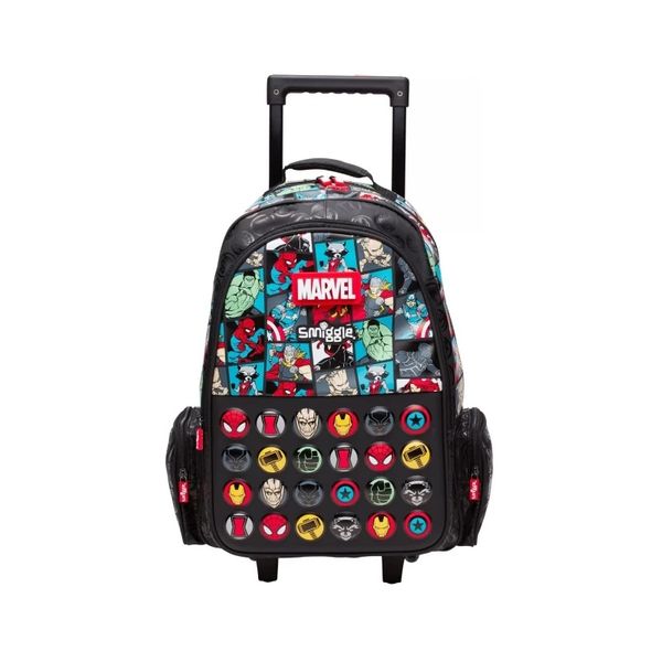 Smiggle Marvel Trolley Backpack With Light Up Wheels