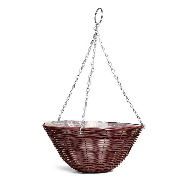 Good Roots Ratan Effect Hanging Basket - Brown O02888