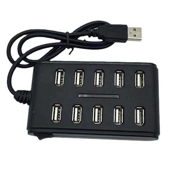 10 Port High Speed Extension Cable USB 2.0 Hub Adapter for Laptop