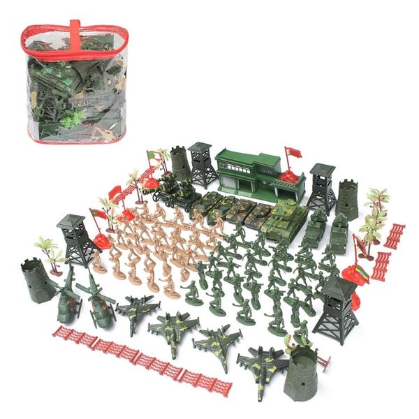 Kids Sand Scene Military Army Model 122 Piece Toy Set