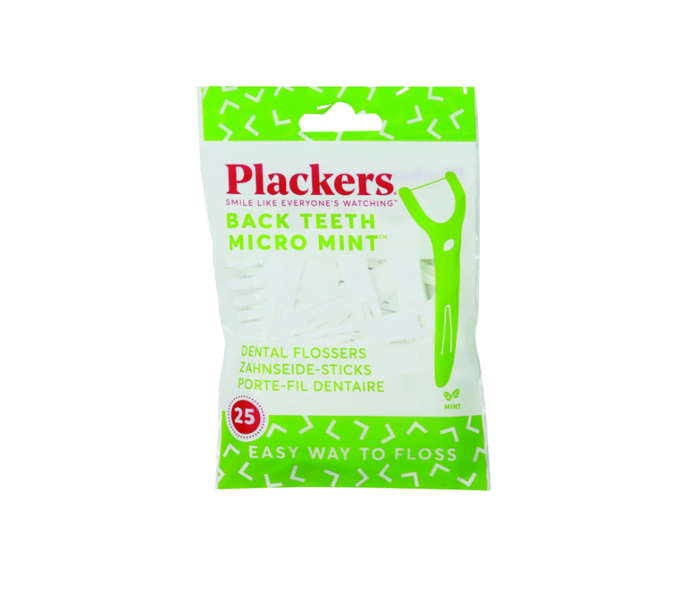 Plackers Flossers Backteeth Mint 25ct