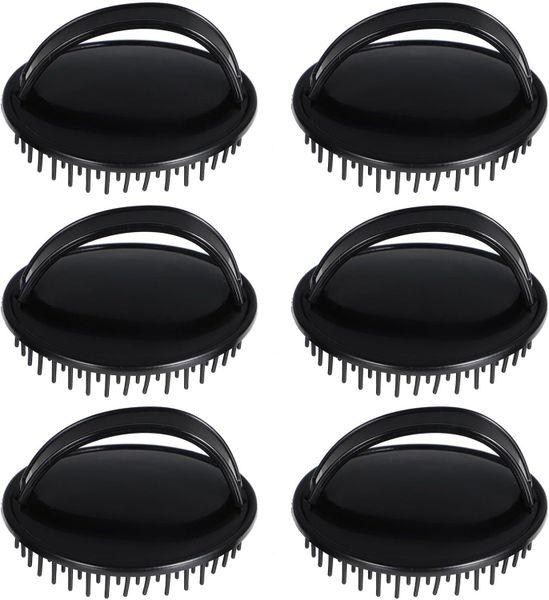 6pcs Scalp Massager Shampoo Brush Set with Soft Plastic Bristles for Deep