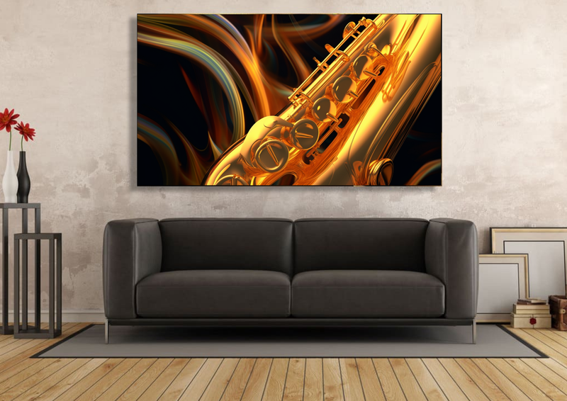 Canvas Wall Art - Saxophone Serenity Abstract - IM0418