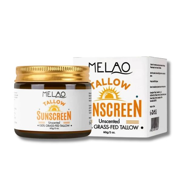 Natural Tallow Sunscreen Balm SPF 50 Zinc-Based Water-Resistant Nourishing