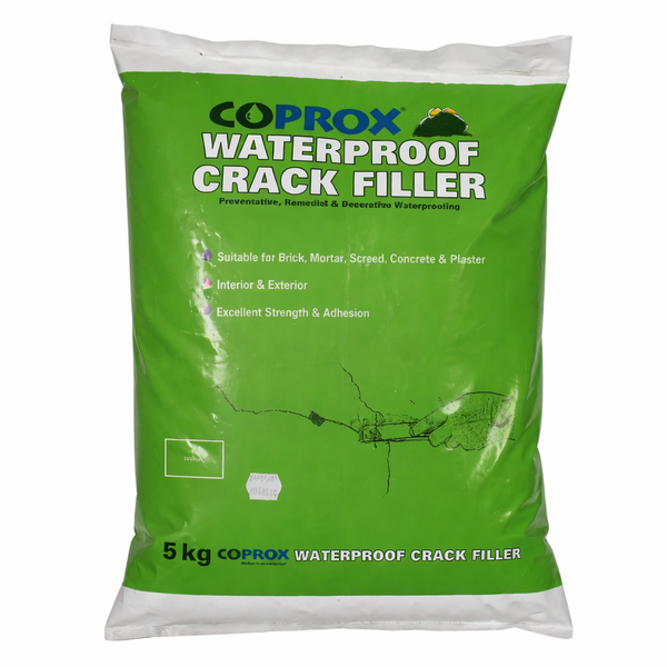 Coprox Waterproof Crack Filler - White Cement-Based Wall &amp; Floor Repair 5kg