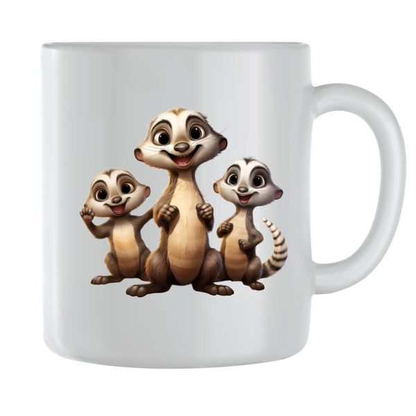 Trio Coffee Mugs for Men Women Trendy Animal Lovers Graphic Cup Present 197