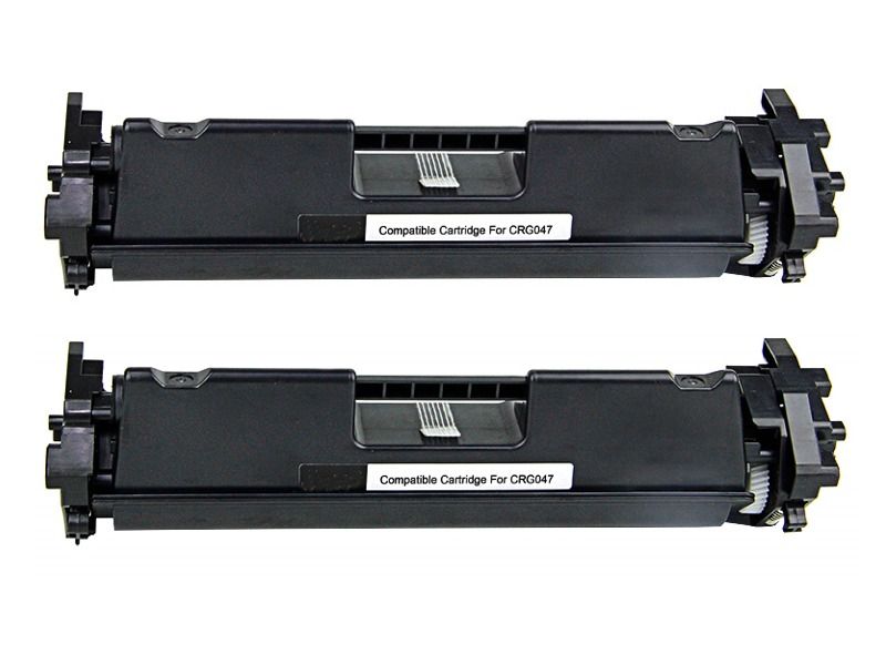 Canon 047 Black Toner Cartridge Twin Set - Compatible