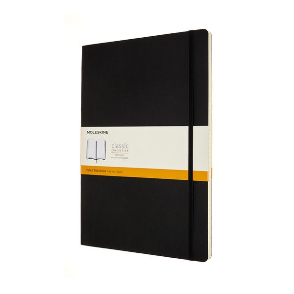 Moleskine Soft Black A4 Ruled Notebook