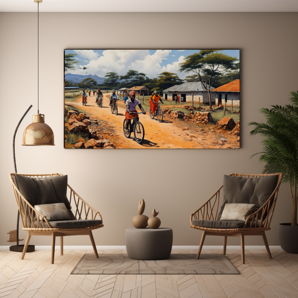 Canvas Wall Art - Bike Tour of the Countryside - BK0229