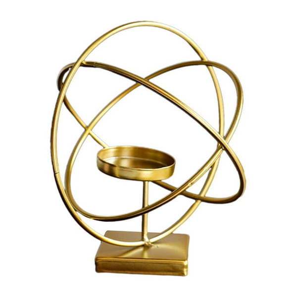 Gold Metal Lacquered Candle Holder