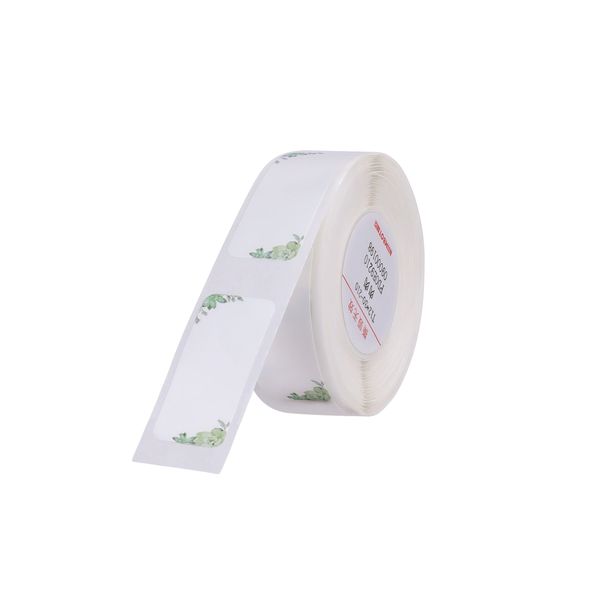 Niimbot- D101/ D11/ D110- R12x30- 210 Labels Per Roll- Green Leaves Design