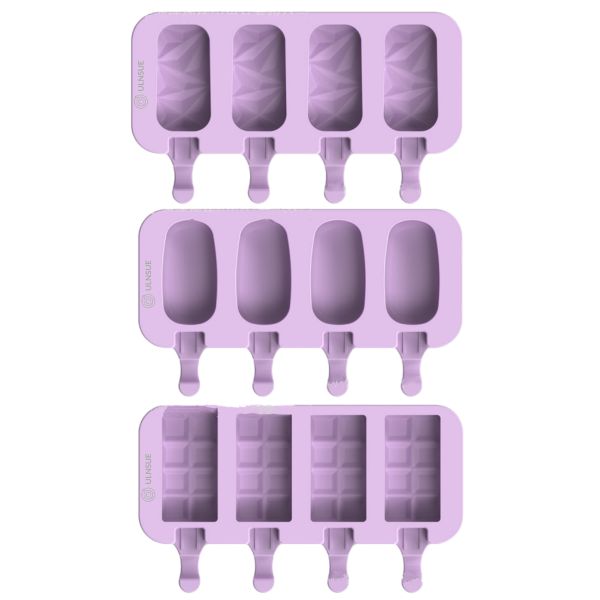 ULNSUE 3Pcs Silicone Ice Cream Mould Chocolate Treat Maker Popsicle Mould