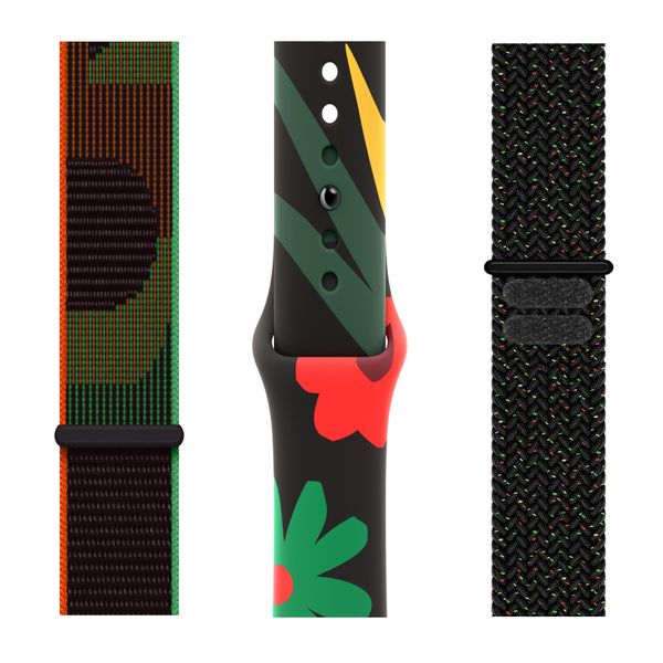 3-Pack Black Unity Watch Bands Straps for Apple Watch (Fits: 38/40/41mm)