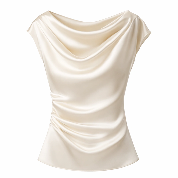 Satin Slim Shirt - Cream