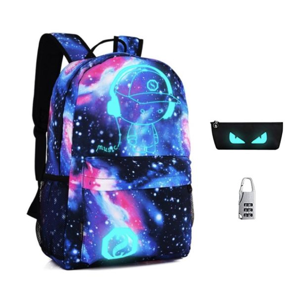 Luminous Music USB Charging &amp; Anti-Theft Backpack