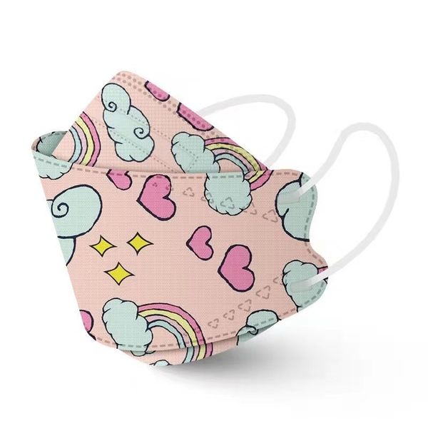 Rainbow and Hearts KF94 Kiddies Masks - 10 Pack