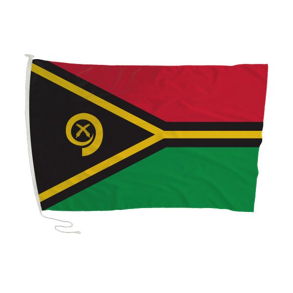 Vanuatu Flag with Rope and Toggle - 180 x 120cm