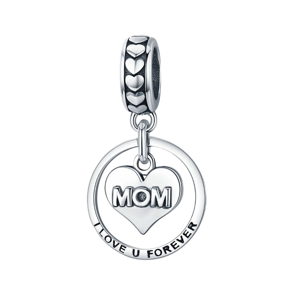 925 Sterling Silver - I Love You Forever Mom - Charm by J Factor