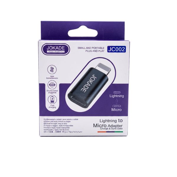Jokade JC002 Micro USB Female to Lightning Charge &amp; Sync Adapter
