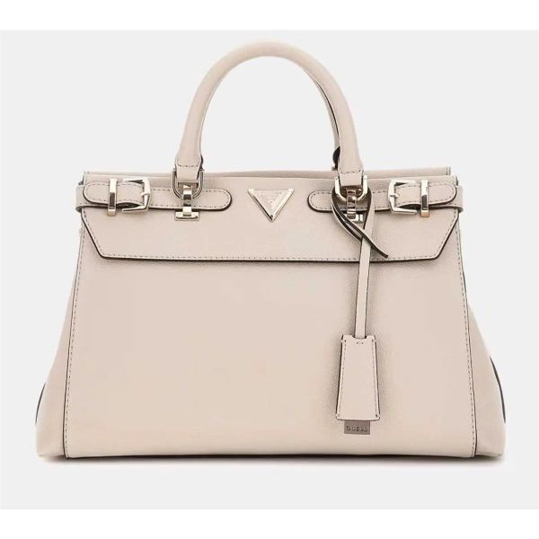 GUESS Eco Ali Luxury Satchel - Almond